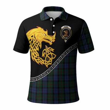 Baird Tartan Crest Polo Shirt Legendary Dragon Knot Half Style