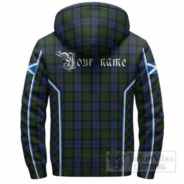 Baird Tartan Crest Sherpa Hoodie Scotland Coat of Arm Flag Style