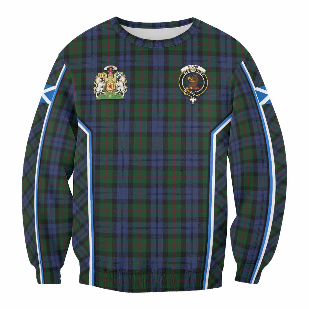 Baird Tartan Crest Sweatshirt Scotland Coat of Arm Flag Style - Tartan Vibes Clothing