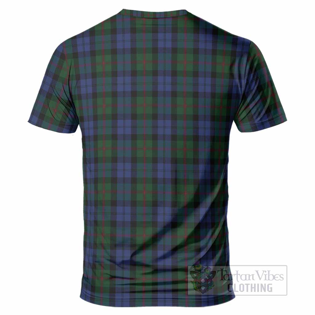 Baird Tartan Crest T-Shirt Ferocious Lion Style