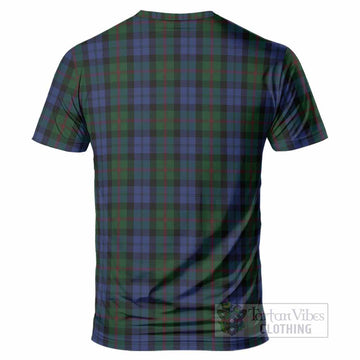 Baird Tartan Crest T-Shirt Ferocious Lion Style