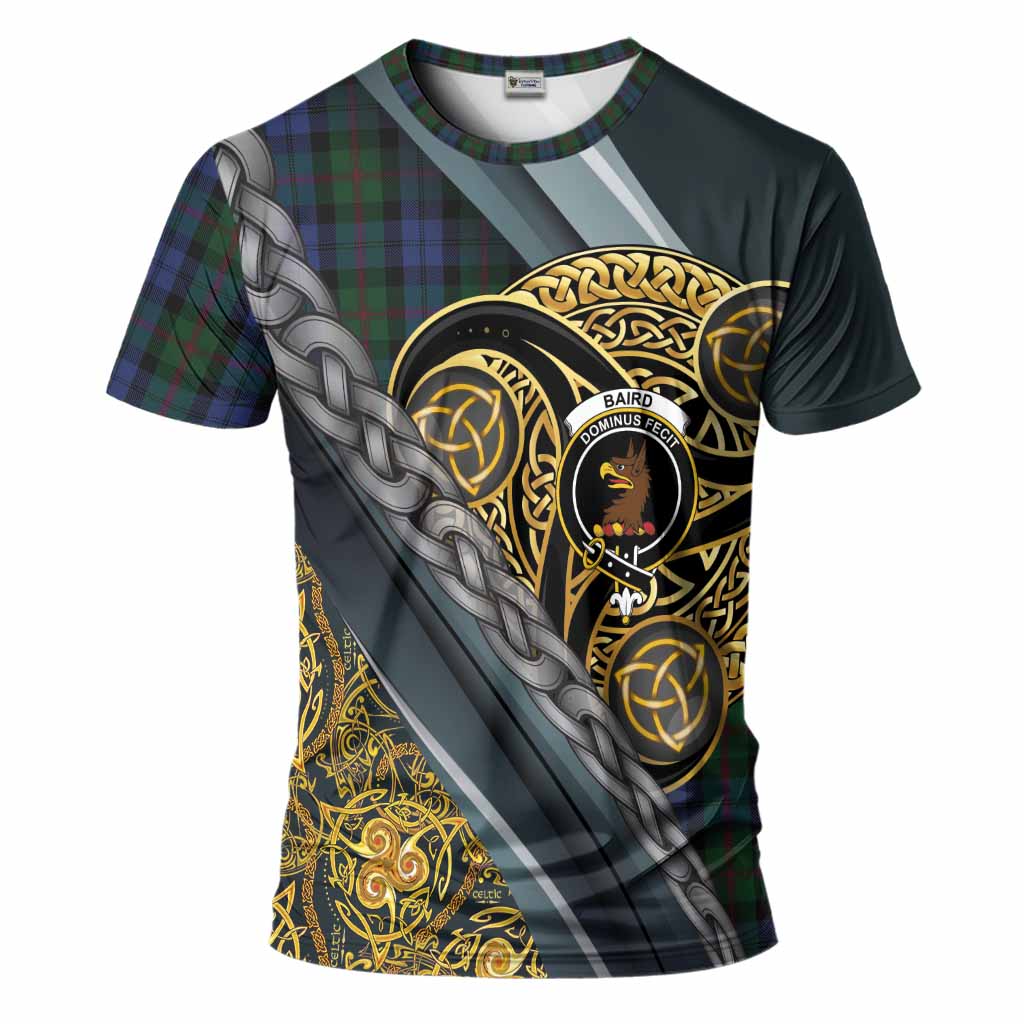 Baird Tartan Crest T-Shirt Scottish Triskele Celtic