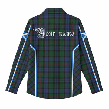 Baird Tartan Crest Women Casual Shirt Scotland Coat of Arm Flag Style
