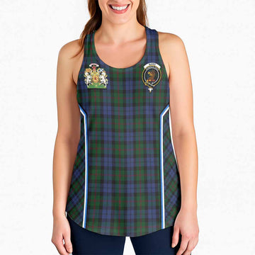 Baird Tartan Crest Women Racerback Tanks Scotland Coat of Arm Flag Style - Tartan Vibes Clothing