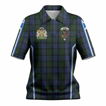 Baird Tartan Crest Women’s Polo Sweater Top Scotland Coat of Arm Flag Style