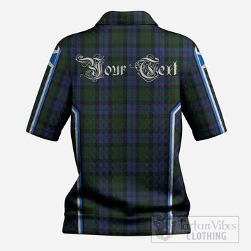 Baird Tartan Crest Women’s Polo Sweater Top Scotland Coat of Arm Flag Style