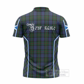 Baird Tartan Crest Zipper Polo Shirt Scotland Coat of Arm Flag Style - Tartan Vibes Clothing