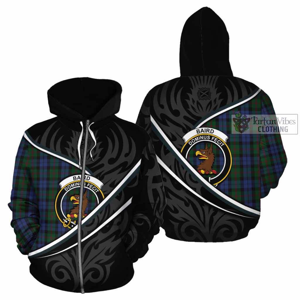 Baird Tartan Family Crest Cotton Hoodie Celtic Scottish Thistle Floral - Tartan Vibes Clothing