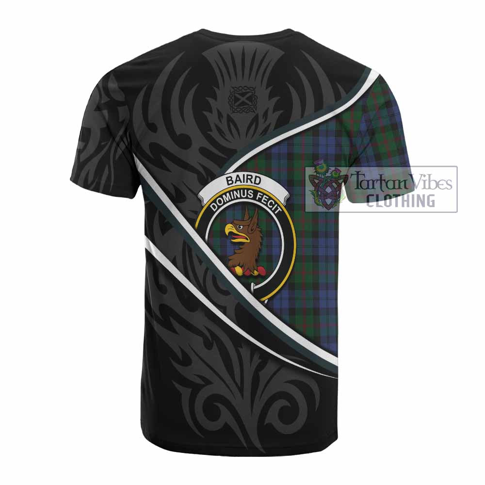 Baird Tartan Family Crest Cotton T-shirt Celtic Scottish Thistle Floral - Tartan Vibes Clothing
