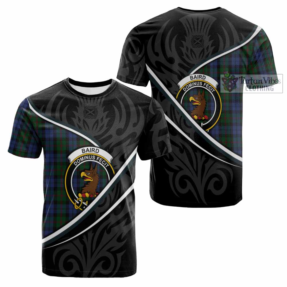 Baird Tartan Family Crest Cotton T-shirt Celtic Scottish Thistle Floral - Tartan Vibes Clothing