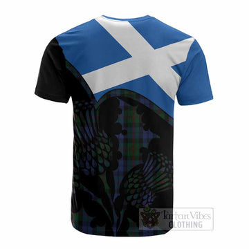 Baird Tartan Family Crest Cotton T-shirt Scotland Thistle Floral Flag Style