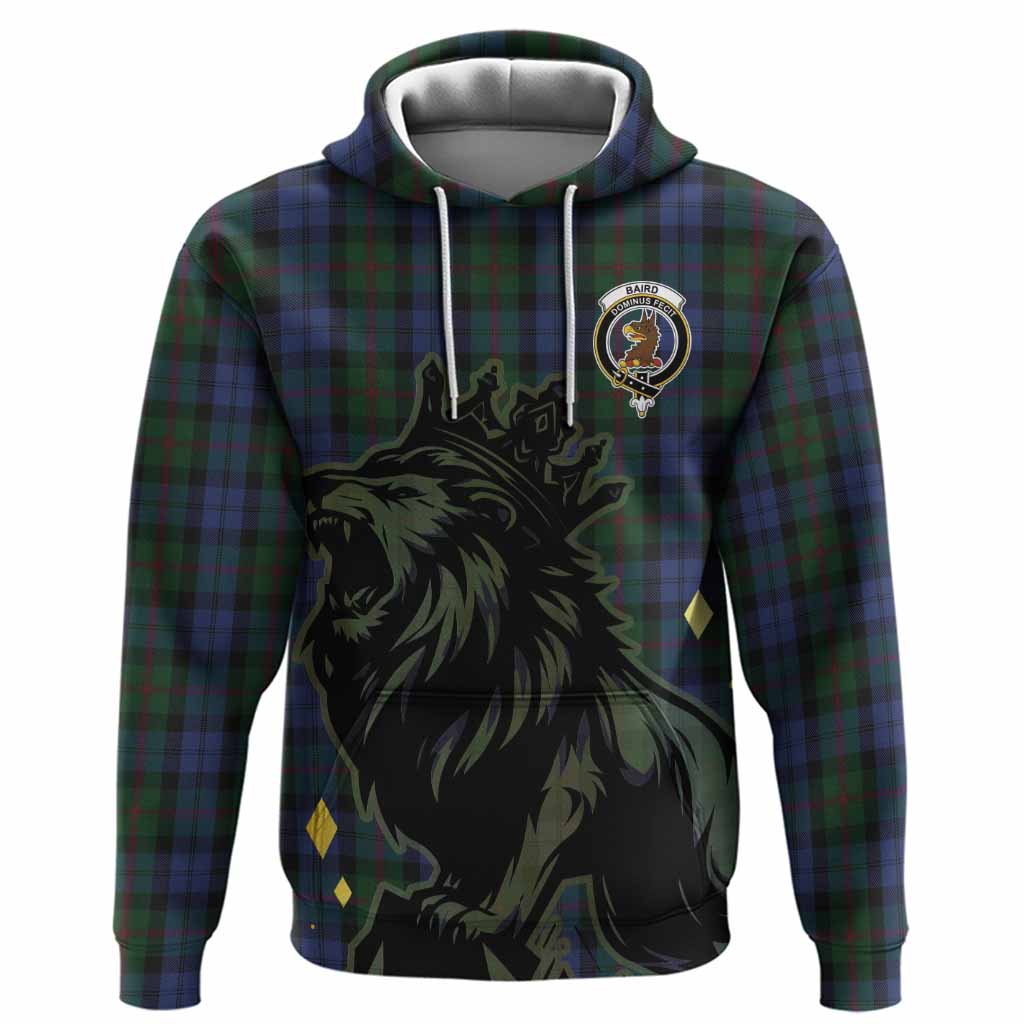 Baird Tartan Family Crest Hoodie Crowned Lion Roaring