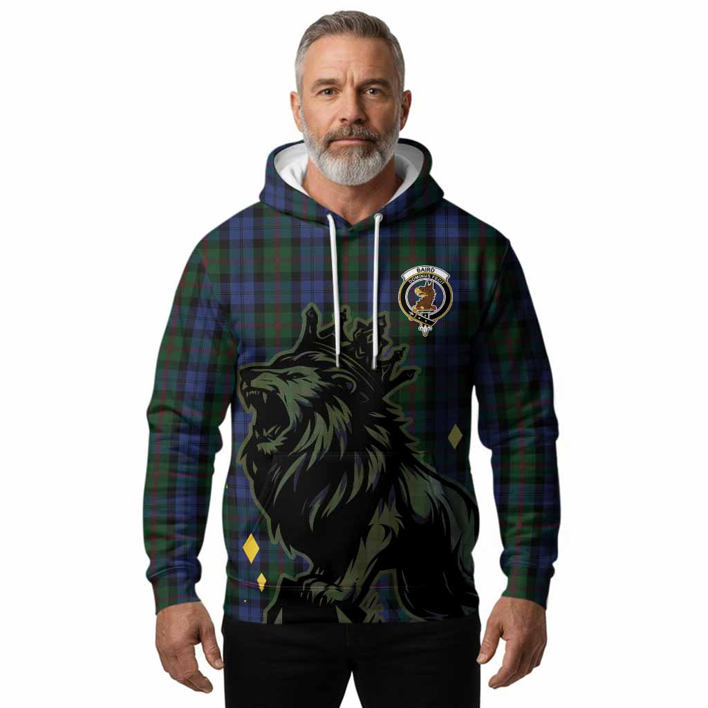 Baird Tartan Family Crest Hoodie Crowned Lion Roaring