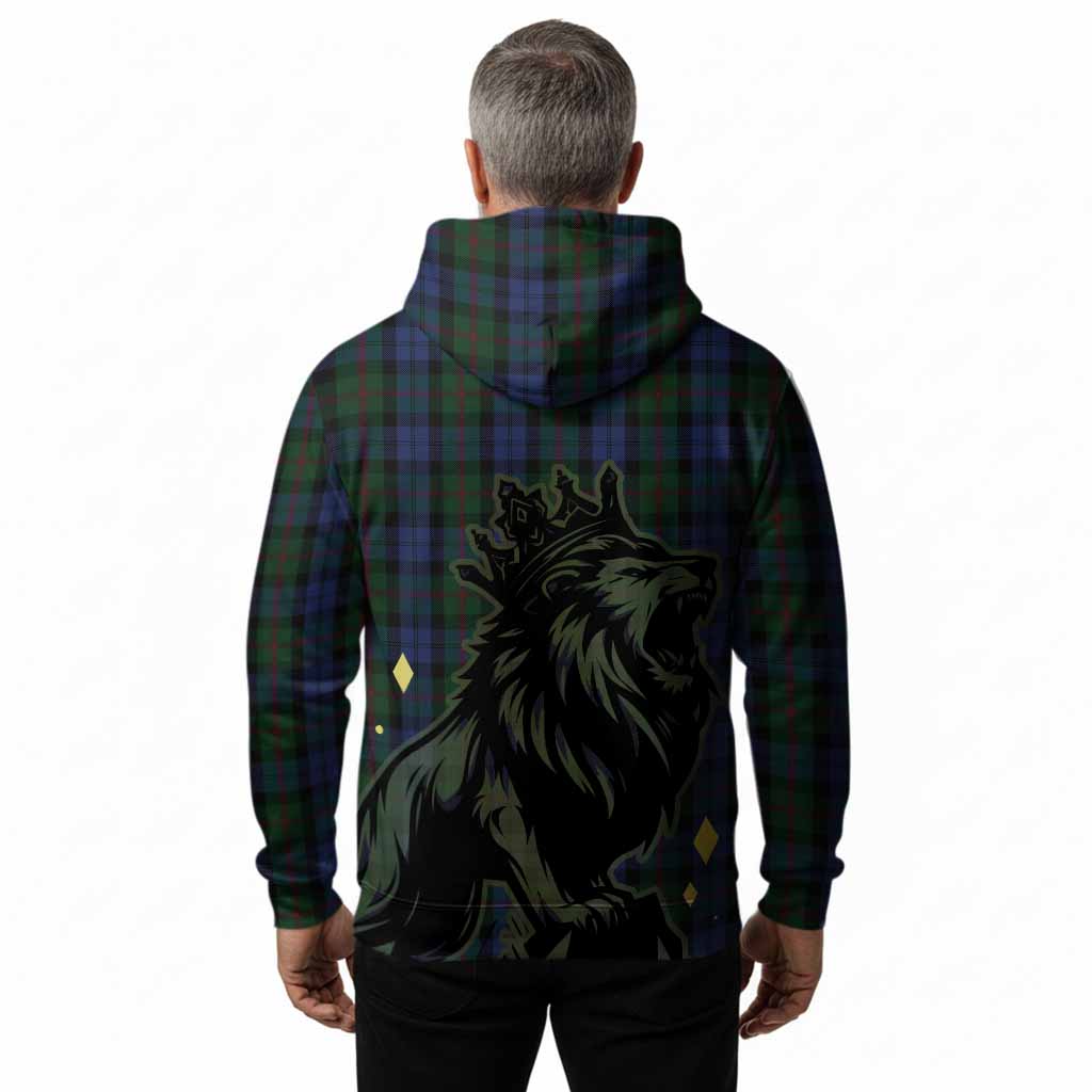 Baird Tartan Family Crest Hoodie Crowned Lion Roaring
