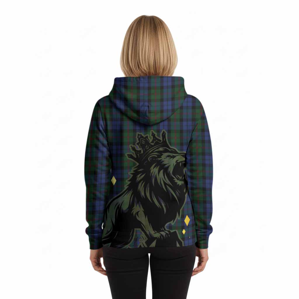 Baird Tartan Family Crest Hoodie Crowned Lion Roaring