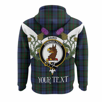 Baird Tartan Family Crest Hoodie Scottish Burns Night Thistle Floral