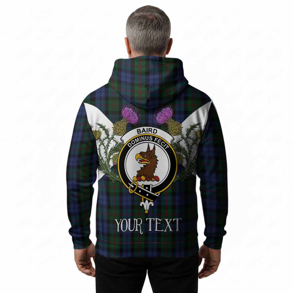 Baird Tartan Family Crest Hoodie Scottish Burns Night Thistle Floral