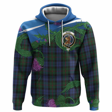 Baird Tartan Family Crest Hoodie Thistle in Minimalism
