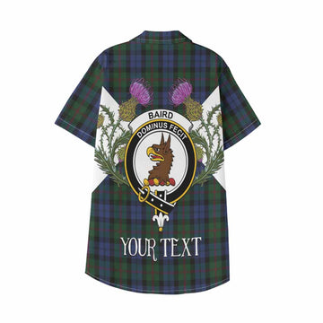 Baird Tartan Family Crest Kid Hawaiian Shirt Scottish Burns Night Thistle Floral