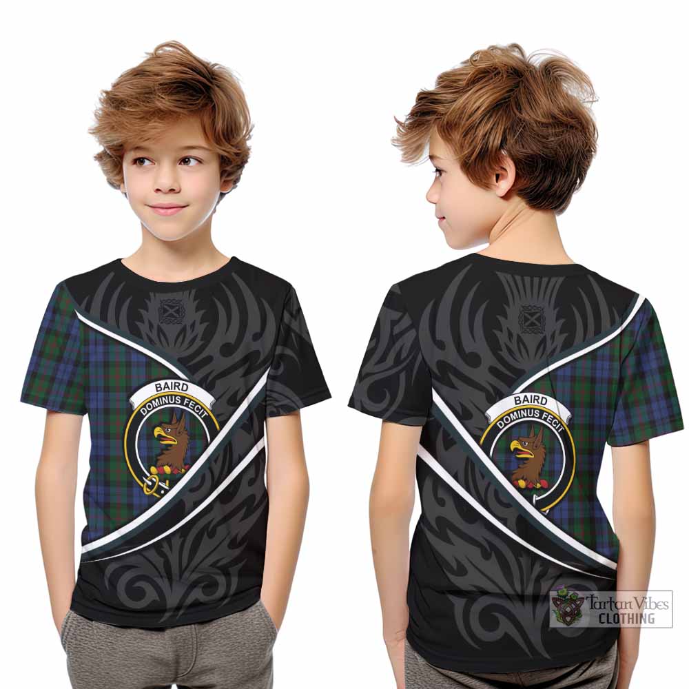 Baird Tartan Family Crest Kid T-shirt Celtic Scottish Thistle Floral - Tartan Vibes Clothing