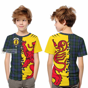 Baird Tartan Family Crest Kid T-shirt Lion Rampant Honor