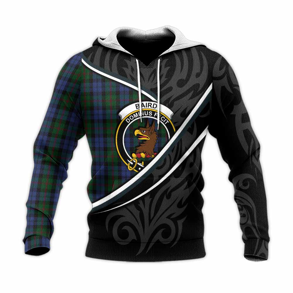 Baird Tartan Family Crest Knitted Hoodie Celtic Scottish Thistle Floral - Tartan Vibes Clothing