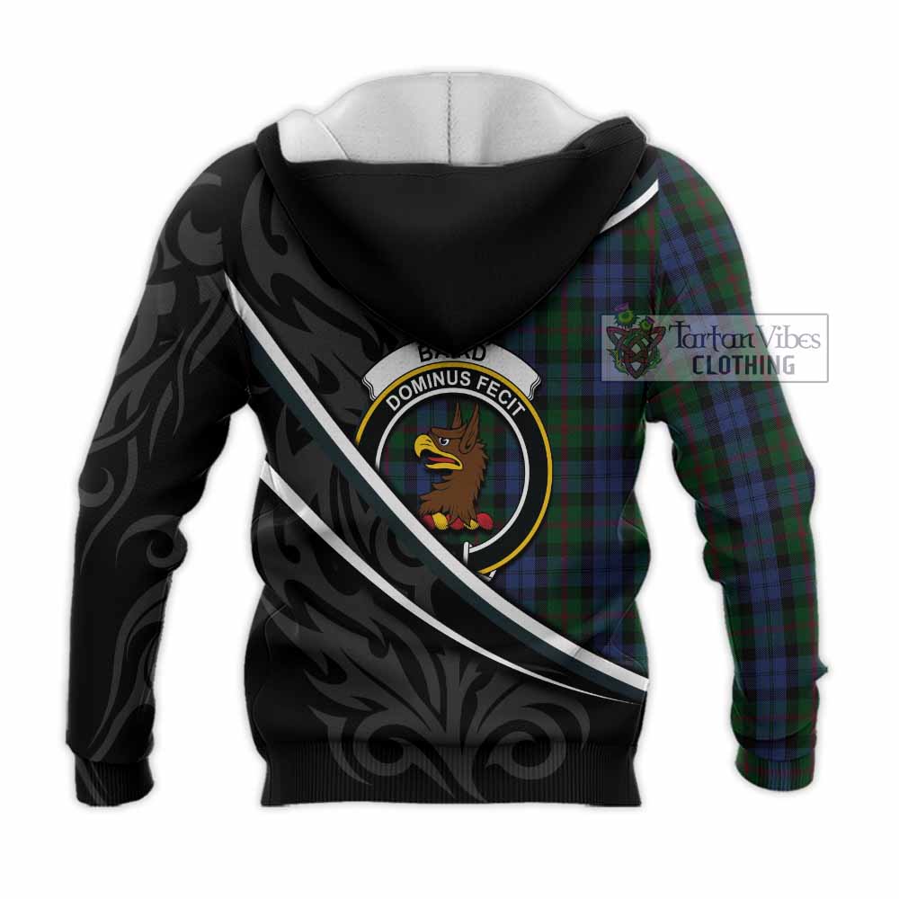 Baird Tartan Family Crest Knitted Hoodie Celtic Scottish Thistle Floral - Tartan Vibes Clothing