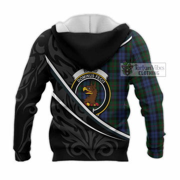 Baird Tartan Family Crest Knitted Hoodie Celtic Scottish Thistle Floral - Tartan Vibes Clothing