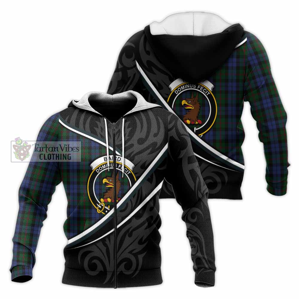 Baird Tartan Family Crest Knitted Hoodie Celtic Scottish Thistle Floral - Tartan Vibes Clothing