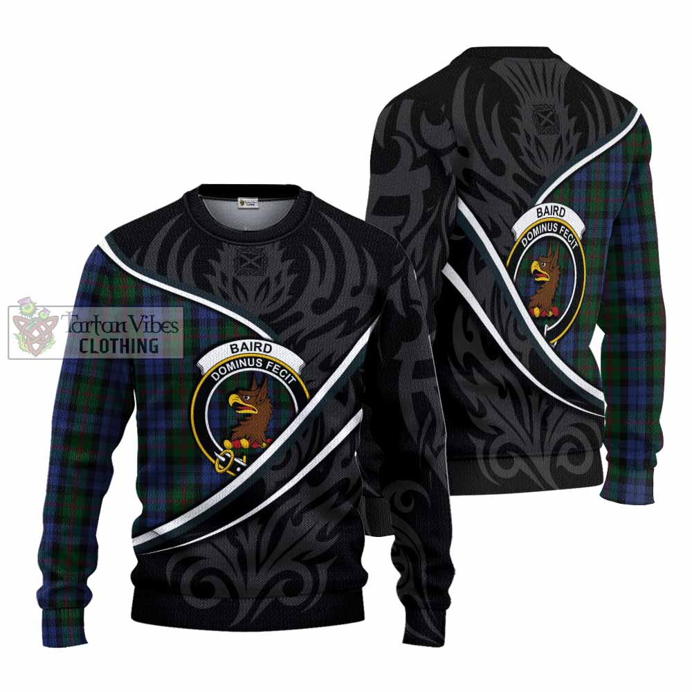 Baird Tartan Family Crest Knitted Sweater Celtic Scottish Thistle Floral - Tartan Vibes Clothing