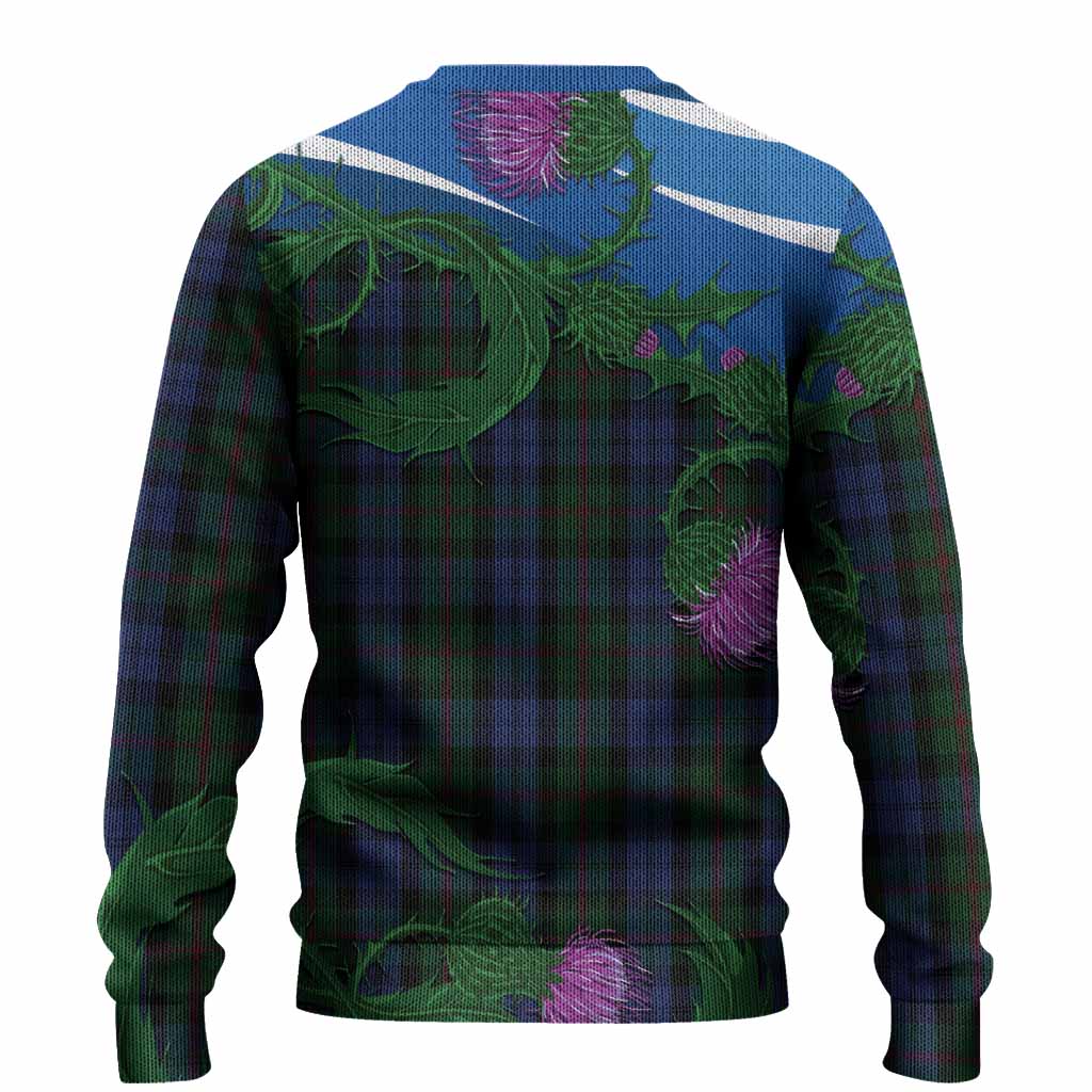Baird Tartan Family Crest Knitted Sweater Thistle in Minimalism