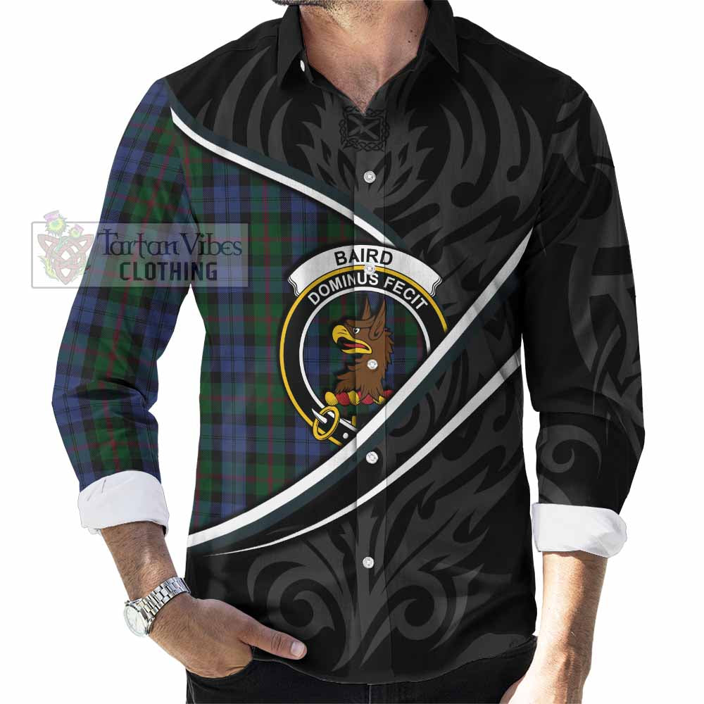 Baird Tartan Family Crest Long Sleeve Button Shirts Celtic Scottish Thistle Floral - Tartan Vibes Clothing