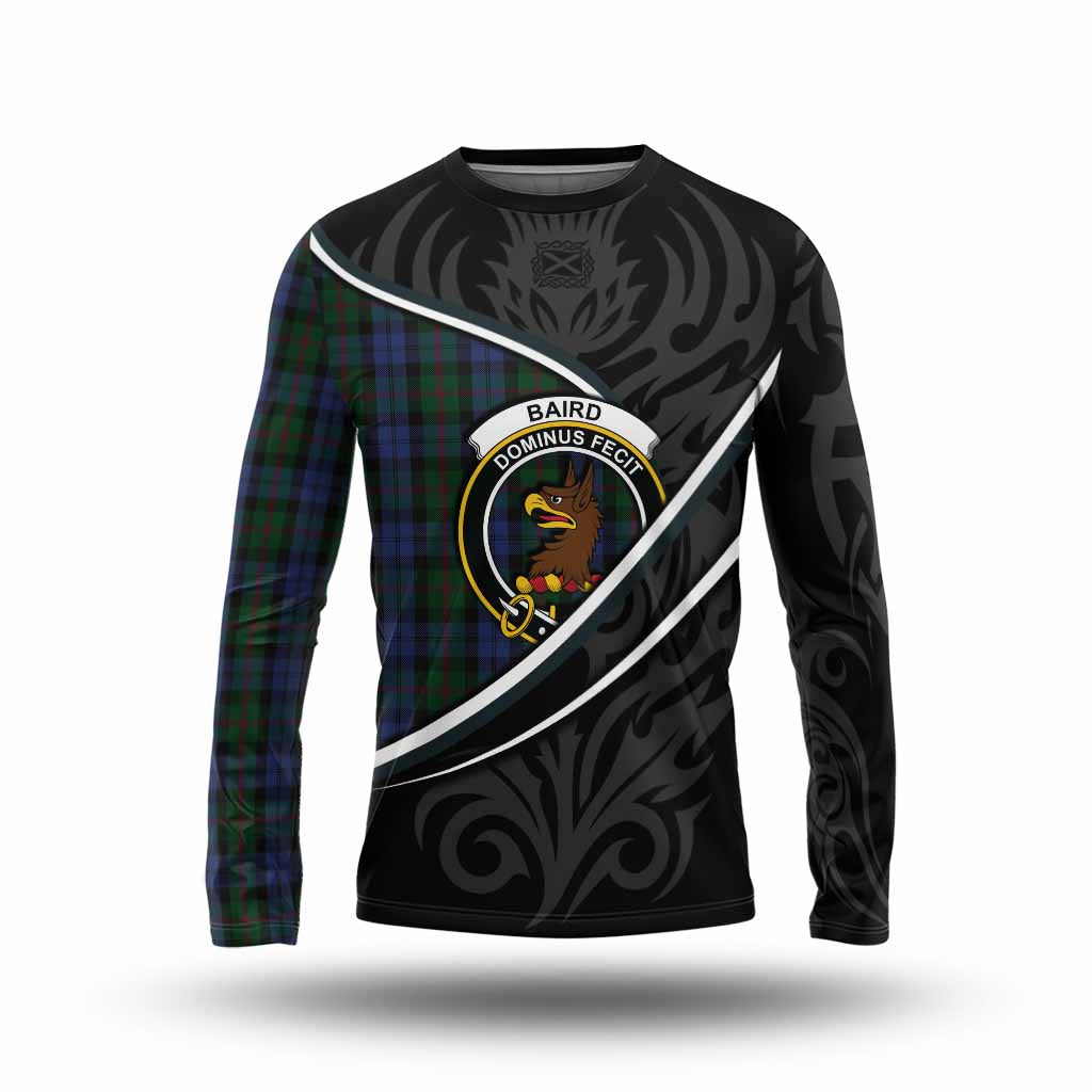 Baird Tartan Family Crest Long Sleeve T-Shirt Celtic Scottish Thistle Floral - Tartan Vibes Clothing