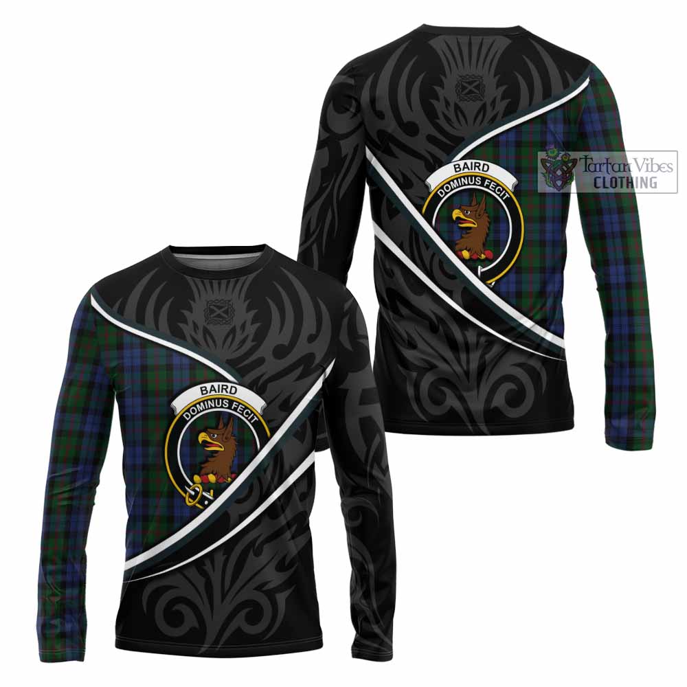 Baird Tartan Family Crest Long Sleeve T-Shirt Celtic Scottish Thistle Floral - Tartan Vibes Clothing