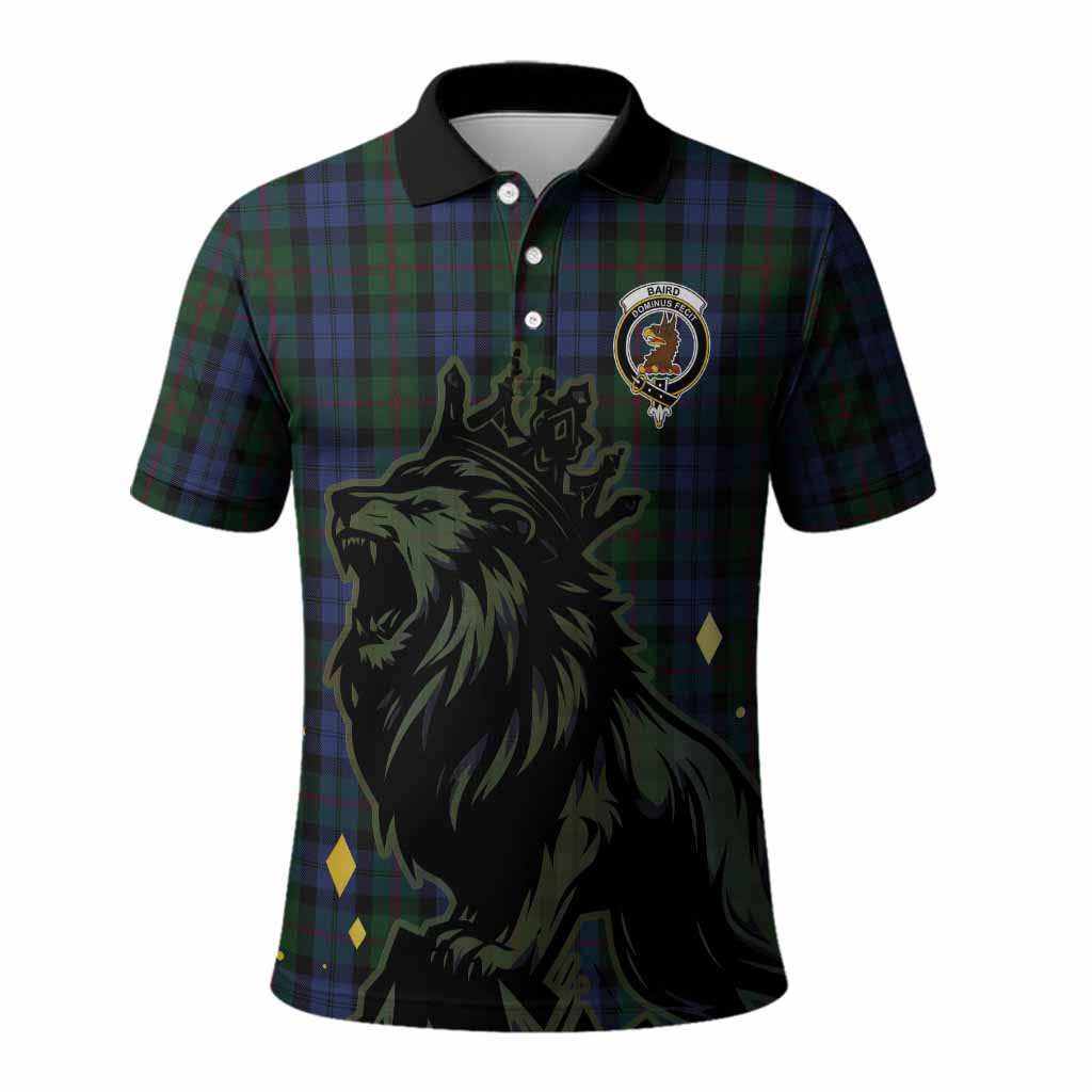 Baird Tartan Family Crest Polo Shirt Crowned Lion Roaring