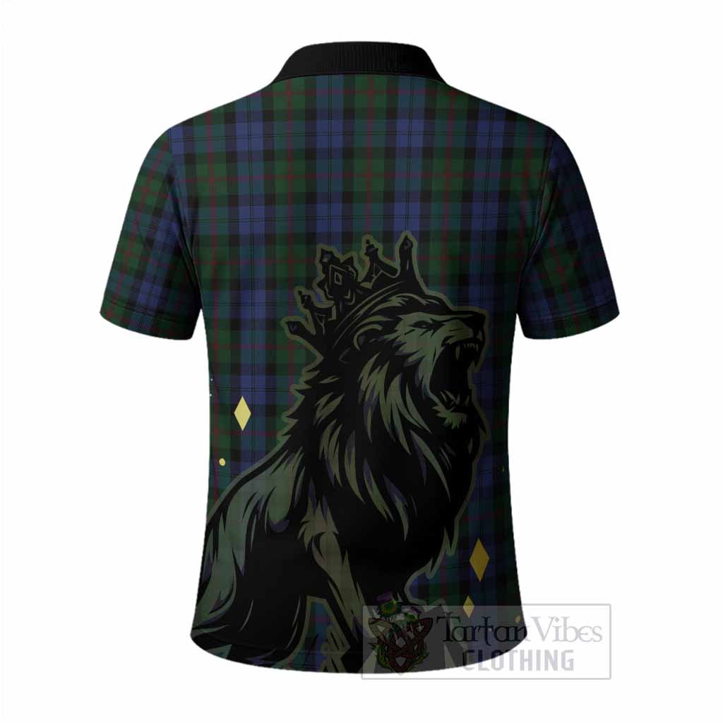 Baird Tartan Family Crest Polo Shirt Crowned Lion Roaring