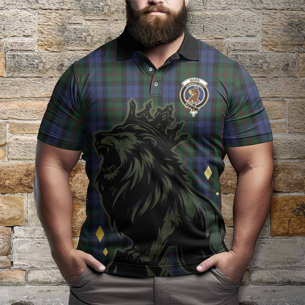 Baird Tartan Family Crest Polo Shirt Crowned Lion Roaring