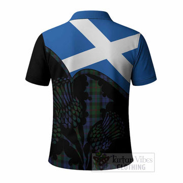Baird Tartan Family Crest Polo Shirt Scotland Thistle Floral Flag Style