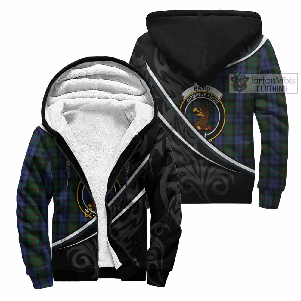 Baird Tartan Family Crest Sherpa Hoodie Celtic Scottish Thistle Floral - Tartan Vibes Clothing