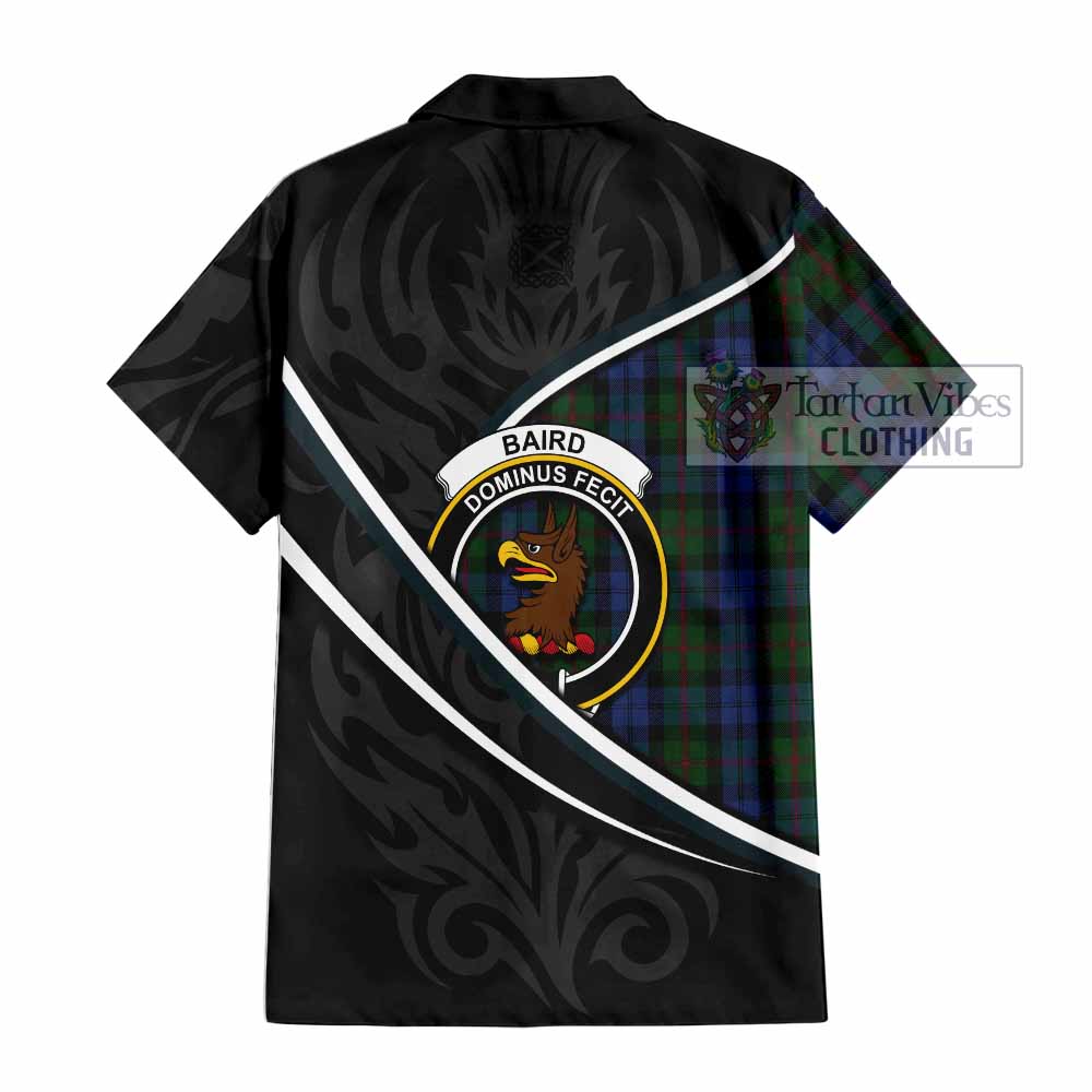 Baird Tartan Family Crest Short Sleeve Button Shirt Celtic Scottish Thistle Floral - Tartan Vibes Clothing