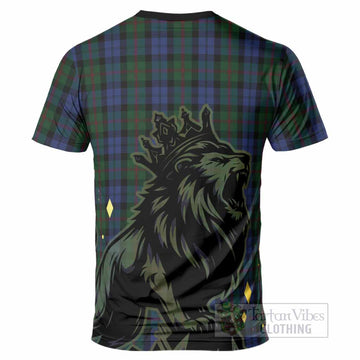 Baird Tartan Family Crest T-Shirt Crowned Lion Roaring