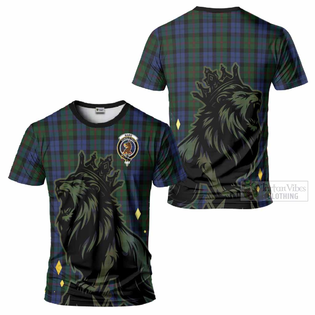 Baird Tartan Family Crest T-Shirt Crowned Lion Roaring