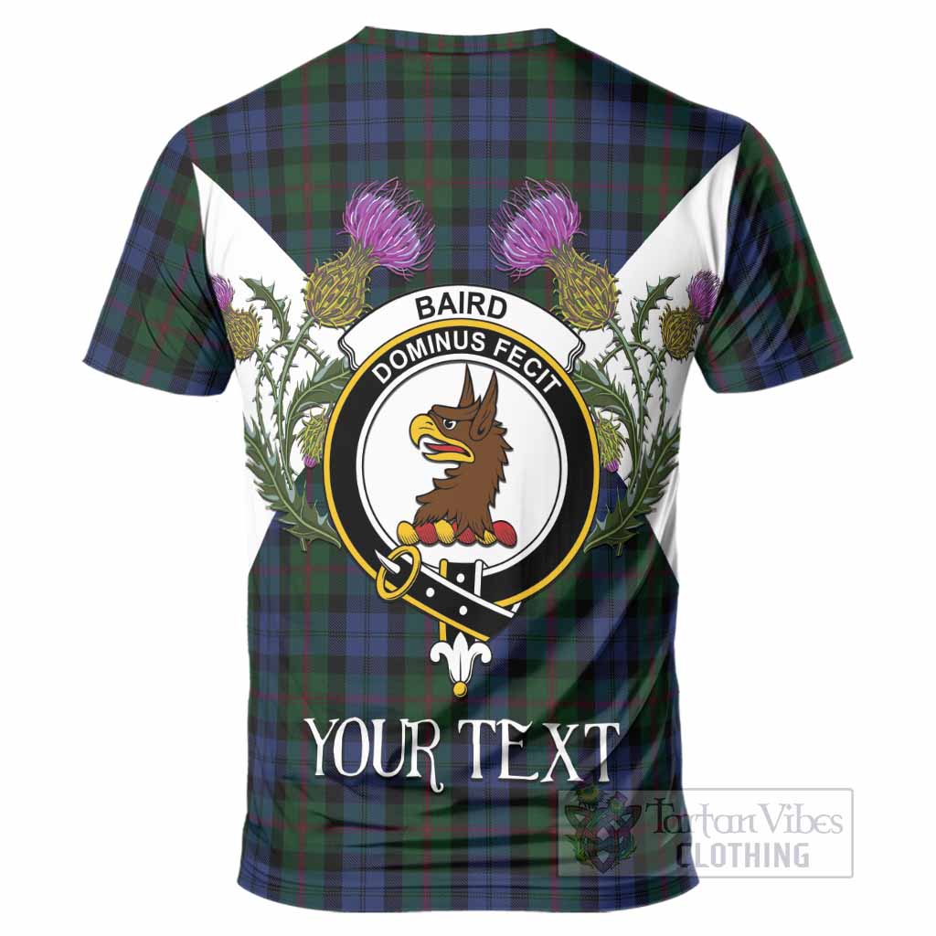Baird Tartan Family Crest T-Shirt Scottish Burns Night Thistle Floral