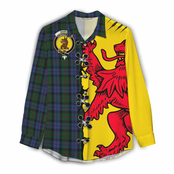 Baird Tartan Family Crest Women Casual Shirt Lion Rampant Honor