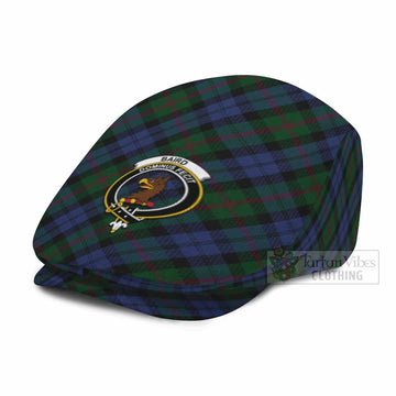 Baird Tartan Flat Cap, Jeff Cap Cross Style with Family Crest