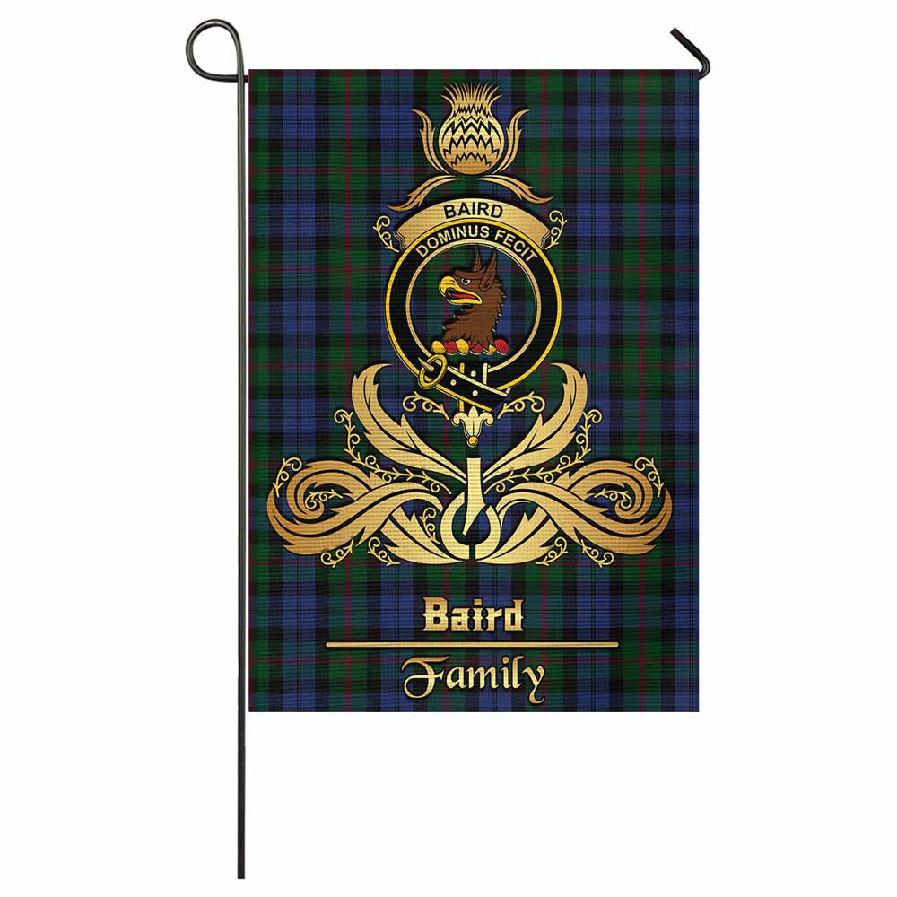 Baird Tartan Garden Flag with Highland Thistle Cherish Family Crest Style - Tartan Vibes Clothing