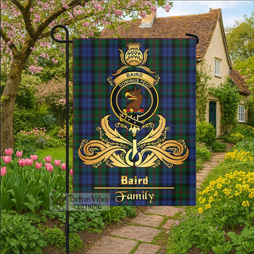 Baird Tartan Garden Flag with Highland Thistle Cherish Family Crest Style