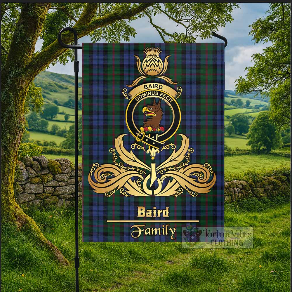 Baird Tartan Garden Flag with Highland Thistle Cherish Family Crest Style - Tartan Vibes Clothing