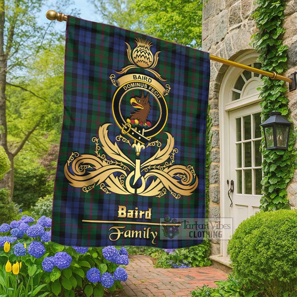 Baird Tartan Garden Flag with Highland Thistle Cherish Family Crest Style - Tartan Vibes Clothing
