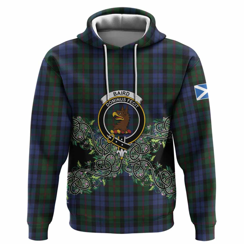 Baird Tartan Hoodie Thistle Scottish Spirit